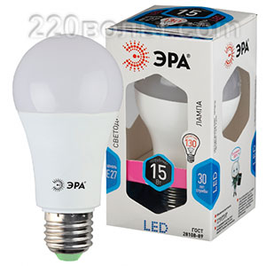 Лампа светодиодная ЭРА LED A60-15W-840-E27 (диод, груша, 15Вт, нейтр, E27)
