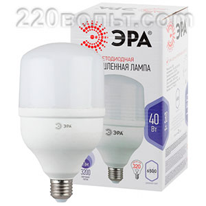 Лампа светодиодная ЭРА LED POWER T120-40W-6500-E27 (диод, колокол, 40Вт, хол, E27)