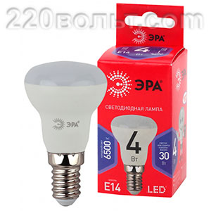 Лампа светодиодная ЭРА ECO LED R39-4W-865-E14 R (диод, рефлектор, 4Вт, хол, E14)