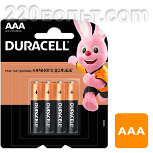 Батарейка DURACELL AAA LR03 1,5V