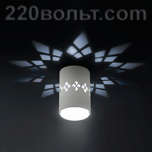 Светильник настенно-потолочный спот OL10 LD GX53 WH белый, подсветка 1 W ЭРА