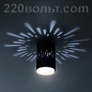 Светильник настенно-потолочный спот OL11 LD GX53 BK черный, подсветка 1 W ЭРА