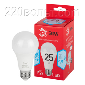 Лампа светодиодная ЭРА R LED A65-25W-840-E27 R (диод, груша,25Вт, нейт, E27)