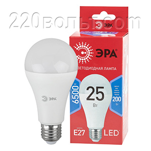Лампа светодиодная ЭРА R LED A65-25W-865-E27 R (диод, груша,25Вт, хол, E27)